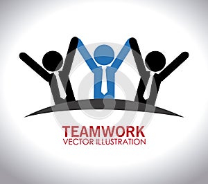 Teamwork design over white backgroundvector illustration