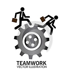 Teamwork design over white backgroundvector illustration