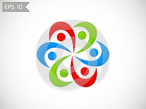 circle abstract people logo
