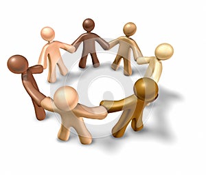 Teamwork fiendship isolated on white background