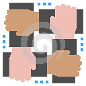 Teamwork flat icon vector Illustration,  business icon