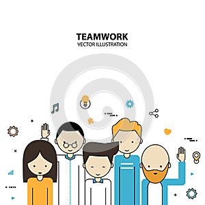 Teamwork Graphic Design Style Modern