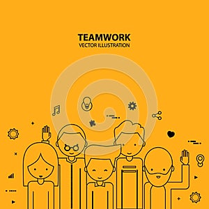 Teamwork Graphic Design Style Modern