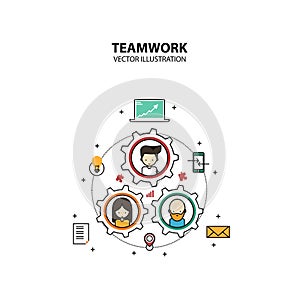 Teamwork Graphic Design Style Modern