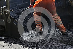 Teamwork, Group of workers on a road construction