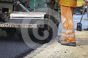 Teamwork, Group of workers on a road construction