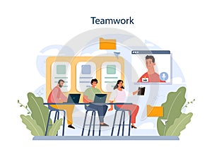 Teamwork. Human resources manager soft skills. HR agent competencies