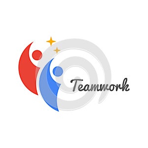 Teamwork icon business concept. Team work humans