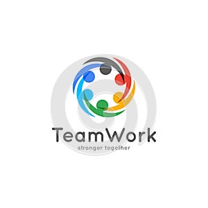 Teamwork icon business concept. Team work logo