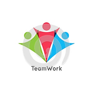 Teamwork icon business. Team work union logo