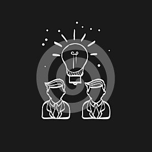 Sketch icon in black - Teamwork