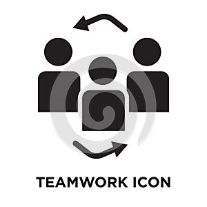 Teamwork icon vector isolated on white background, logo concept