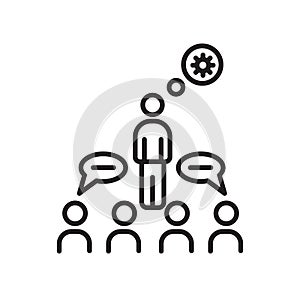 Teamwork icon vector isolated on white background, Teamwork sign , sign and symbols in thin linear outline style