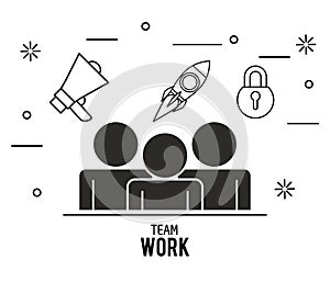 Teamwork icons design