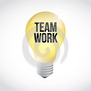 teamwork idea light bulb illustration design