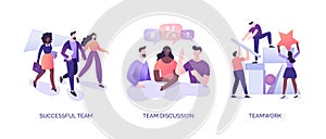 Teamwork Illustrations Set