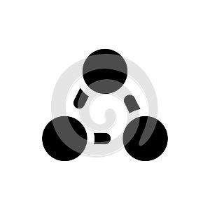 Teamwork improvement black glyph ui icon