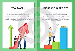 Teamwork and Increase in Profits Set of Posters