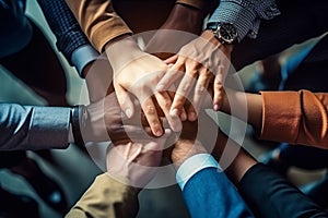 Teamwork Join Hands Support Together Concept Generative AI