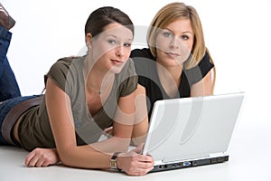 Teamwork with laptop