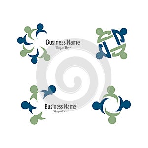 Teamwork logo vector icon