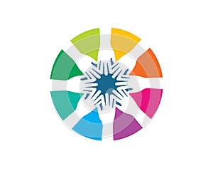 teamwork logo  vector icon illustration design