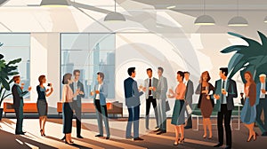 teamwork office workers talking