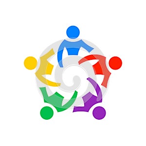 Teamwork people community, vector graphic