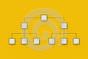Teamwork and recruting. Scheme made from empty buttons