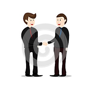 Teamwork, shake hands, business man partner working together, ch