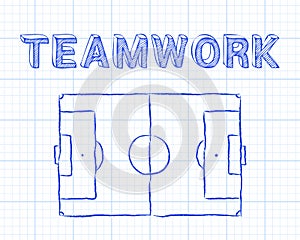 Teamwork Soccer Pitch Graph Paper