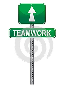 Teamwork Street sign