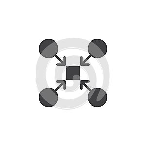 Teamwork structure vector icon