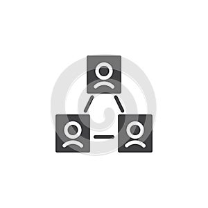 Teamwork structure vector icon