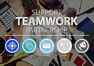 Teamwork Support Partnership Collaboration Unity Concept