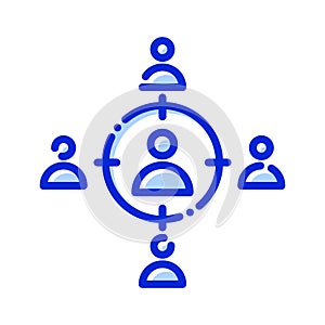 Teamwork, target, teamwork target, goal fully editable vector icons