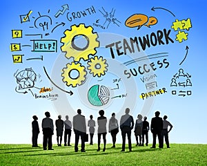 Teamwork Team Together Collaboration Business Aspiration Goals C