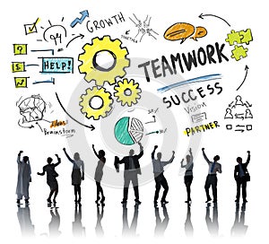 Teamwork Team Together Collaboration Business Success Celebratio photo
