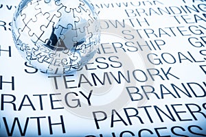 Teamwork text concept