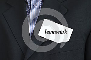 Teamwork text concept