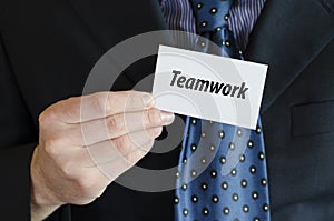 Teamwork text concept