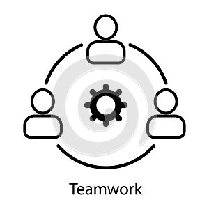 Teamwork, three people and information sharing