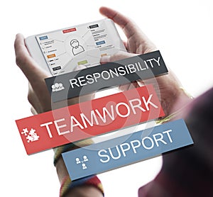 Teamwork Togetherness Unity Support Responsibility Concept