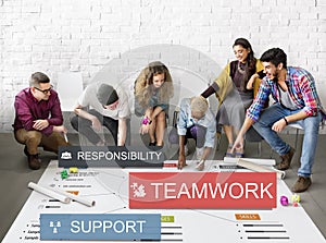 Teamwork Togetherness Unity Support Responsibility Concept