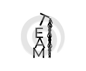 Teamwork union people logo vector