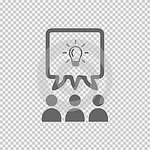 Teamwork vector icon. Business idea discussion logo. Business meeting vector icon. Business meeting icon