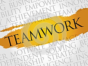 TEAMWORK word cloud