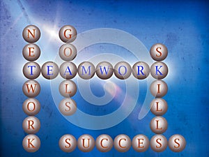 Teamwork word cloud