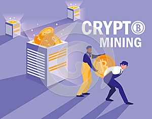 Teamworkers crypto mining bitcoins