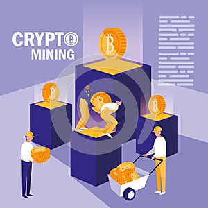 Teamworkers crypto mining bitcoins